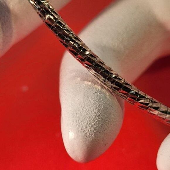 Vintage, Stamped with Italy .925 Sterling Salver, Chocker Necklace - Picture 6 of 6